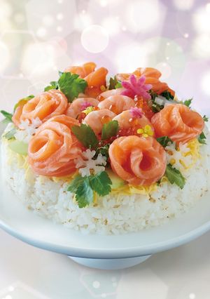 ノルウェーサーモンの薔薇ケーキ-レシピのメイン写真