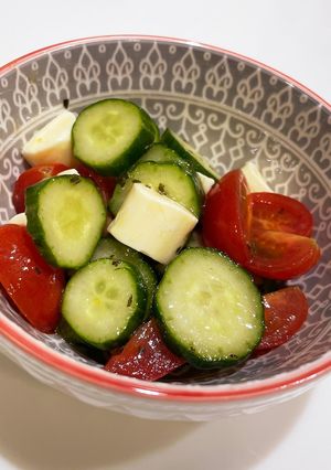 簡単きゅうりとプチトマトとチーズのサラダ-レシピのメイン写真