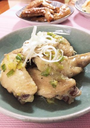 レンジで簡単♬手羽先のねぎ塩ダレ蒸し-レシピのメイン写真