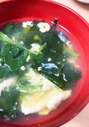 わかめとほうれん草のコンソメスープ-レシピのメイン写真