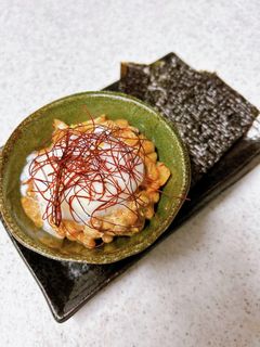 キムチと納豆混ぜ混ぜ♪海苔巻きで旨し!-レシピのメイン写真