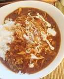 鶏ガラのカレー！激辛です。朝カレー〜