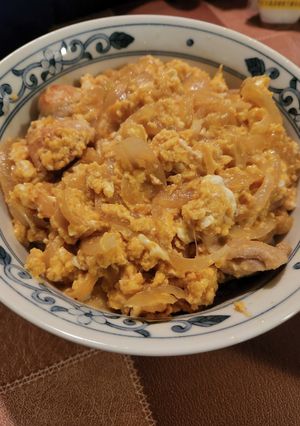 ボリューム満点大盛り親子丼-レシピのメイン写真