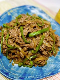15分で簡単☆牛肉ピーマン玉ねぎ甘辛炒め-レシピのメイン写真