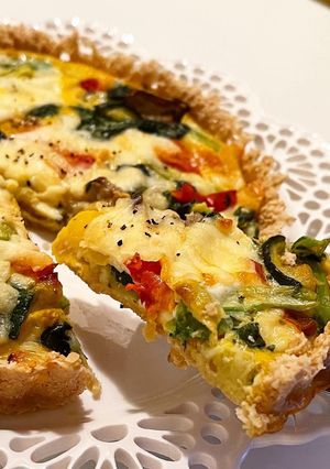 簡単ヘルシー♡オートミールdeキッシュ-レシピのメイン写真