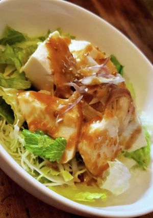 特製味噌ごまドレッシングの豆腐サラダ-レシピのメイン写真