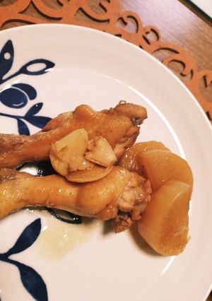 ニンニクと手羽元の醤油煮-レシピのメイン写真