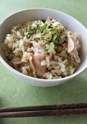 九条ねぎと豚バラの炊き込みご飯-レシピのメイン写真