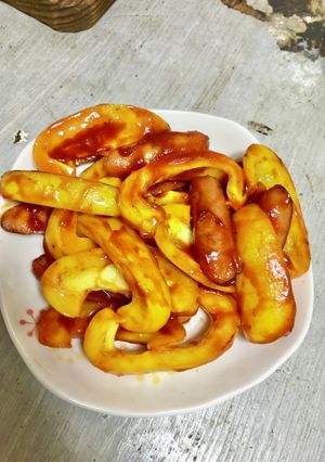 パプリカとソーセージでナポリタン炒め-レシピのメイン写真