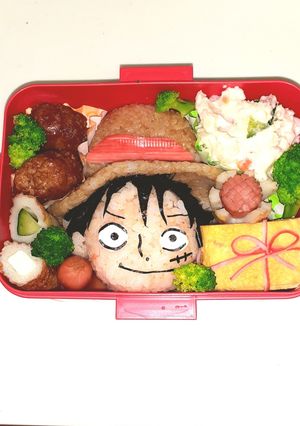 キャラ弁　ワンピース　ルフィ-レシピのメイン写真