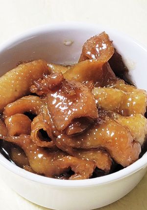 超簡単 工程2つ圧力5分！鶏皮の甘辛煮-レシピのメイン写真