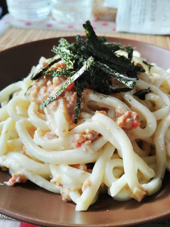 クリーミー鶏そぼろうどん☆-レシピのメイン写真