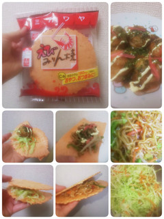 おやつにタコせんべい&焼きそば海老せん-レシピのメイン写真