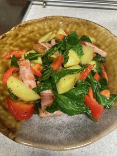 ケールとベーコンとじゃがいもの炒め物-レシピのメイン写真