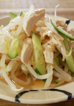 冷やし中華の味☆もやしと鶏の簡単サラダ-レシピのメイン写真