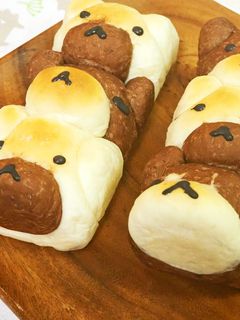 手ごねで♪くまのちぎりパン-レシピのメイン写真