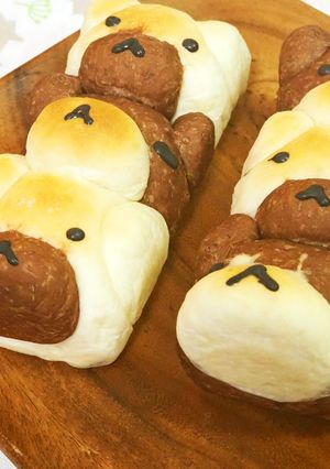 手ごねで♪くまのちぎりパン-レシピのメイン写真