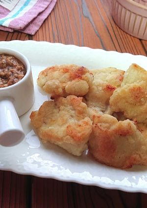 鶏むね唐揚げに自家製たれ添えダイエット飯-レシピのメイン写真