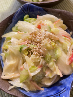 たっぷりレタスの酢味噌マヨ和え-レシピのメイン写真