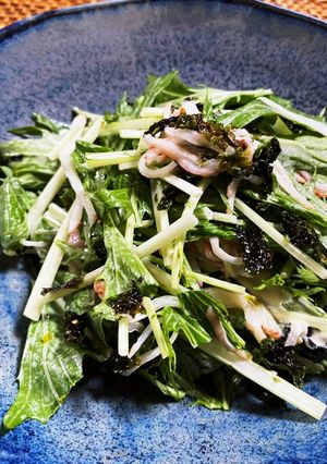 水菜と韓国海苔フレークのマヨサラダ-レシピのメイン写真