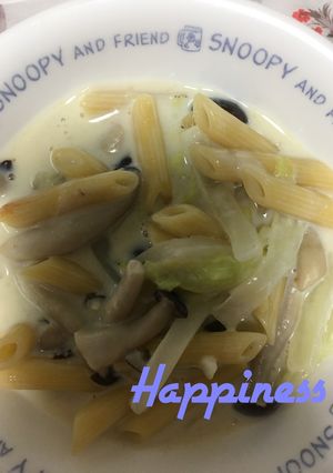 無水鍋でペンネと白菜のミルクスープ-レシピのメイン写真
