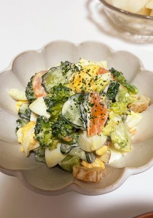 野菜たっぷりマヨたまサラダ-レシピのメイン写真