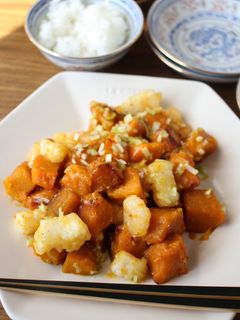 かぼちゃとえびいかミックスの炒め物-レシピのメイン写真
