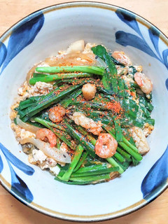 シーフードミックスとニラの玉子丼-レシピのメイン写真