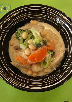 豚肉と大豆のタンパク質たっぷりクリーム煮-レシピのメイン写真
