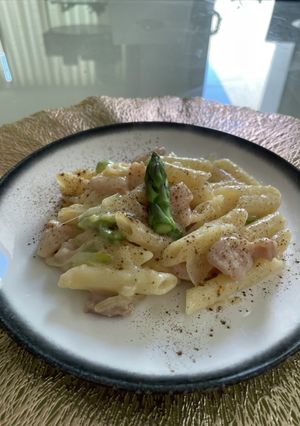 麹とアーモンドミルクのクリームパスタ-レシピのメイン写真
