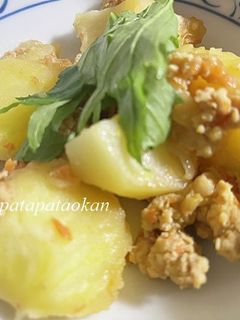 ジャガイモと鶏そぼろ煮-レシピのメイン写真