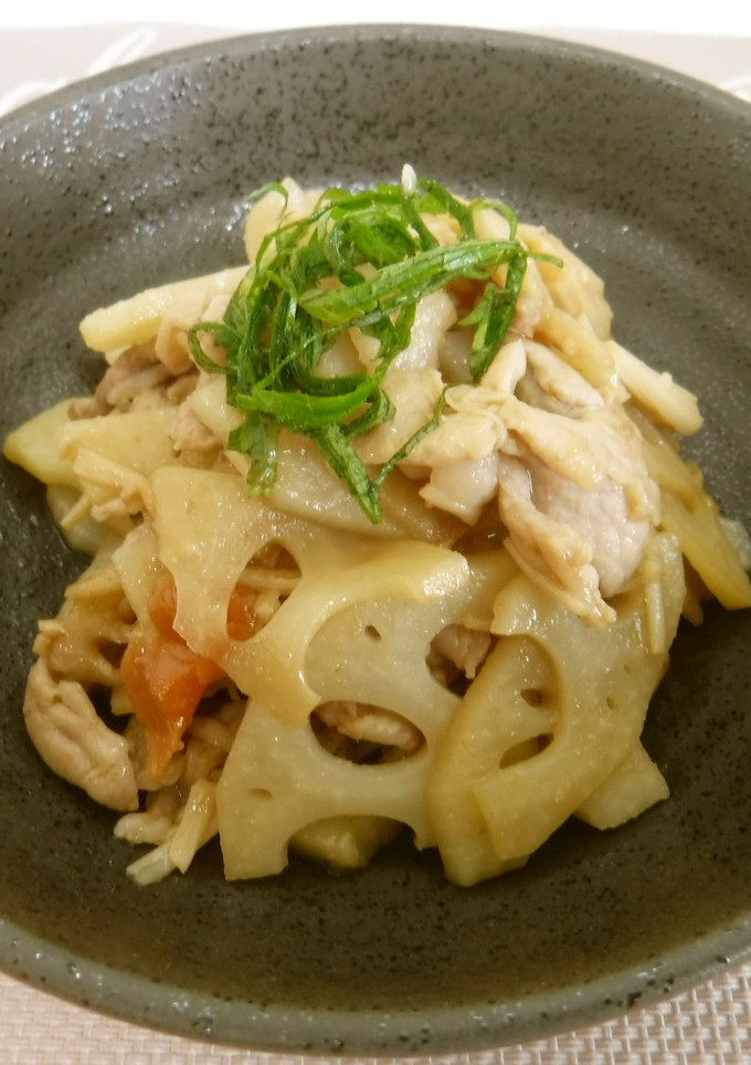 れんこんの梅炒め-レシピのメイン写真