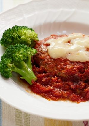 腸活★きのこ入りハンバーグトマト煮込み-レシピのメイン写真