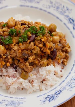 親子で腸活★野菜と豆のドライカレー-レシピのメイン写真