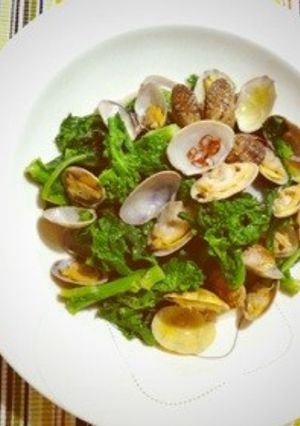 春野菜＋菜の花とアサリの白ワイン蒸し-レシピのメイン写真