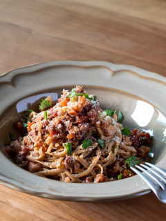 糖質14.7g:大豆麺の根菜ボロネーゼ-レシピのメイン写真