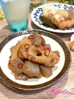 ちくわと蒟蒻のピリ辛炒め-レシピのメイン写真