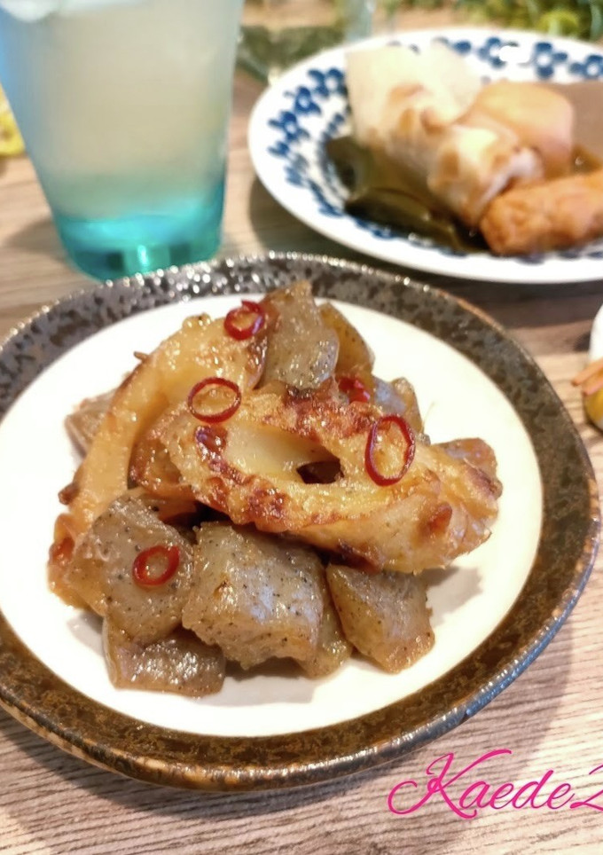 ちくわと蒟蒻のピリ辛炒め-レシピのメイン写真