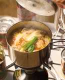 もつ鍋の缶詰で簡単牛もつ鍋♪しょうゆ味編