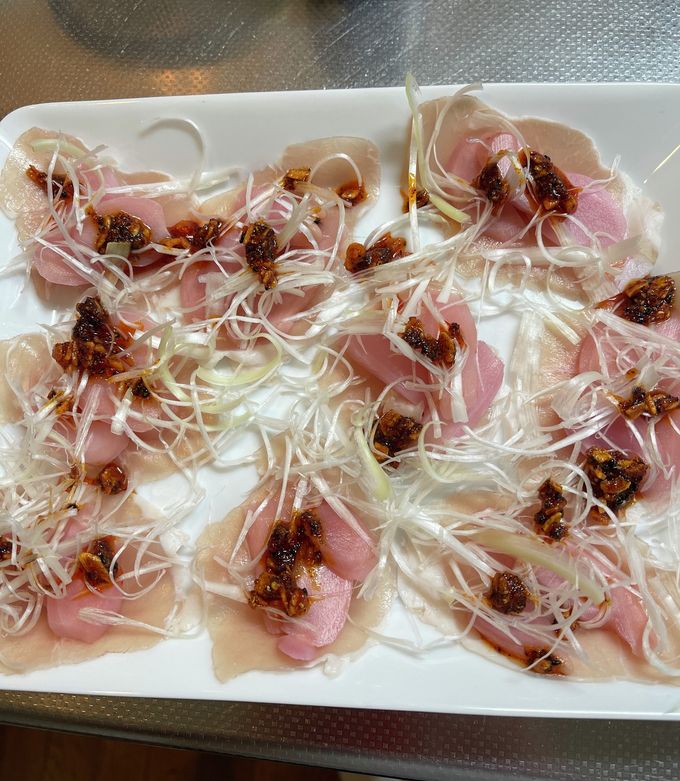 岩下の新生姜と生ハムに、ネギ乗せ食べラー-レシピのメイン写真