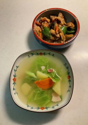 ポトフ、茄子とピーマンの味噌炒め-レシピのメイン写真