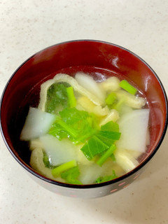 かぶと油揚げの味噌汁^^-レシピのメイン写真