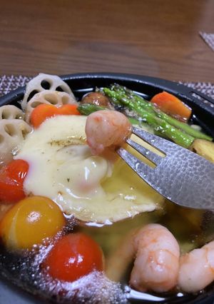 アヒージョ&チーズ-レシピのメイン写真
