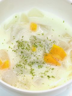 時短簡単!里芋と残り野菜で豆乳スープ-レシピのメイン写真