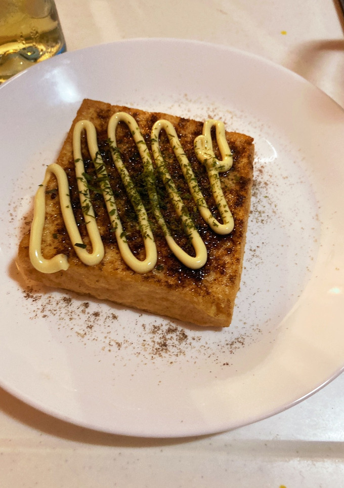 焼きそばのソースの粉で厚揚げお好み焼き-レシピのメイン写真