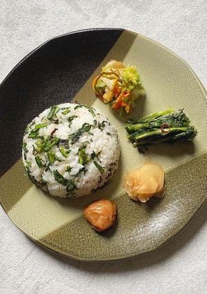 春菊と塩昆布の混ぜごはん-レシピのメイン写真