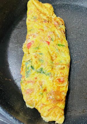 ラディッシュの葉入りカマチーズ卵焼き-レシピのメイン写真