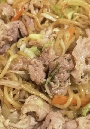 もろみでやわらか肉焼きそば-レシピのメイン写真