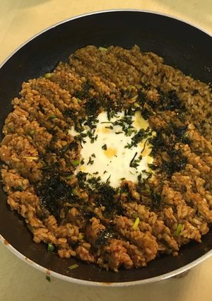 辛い鍋のシメのポックンパプの作り方-レシピのメイン写真