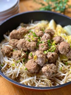 肉団子と白菜ともやしの蒸し鍋-レシピのメイン写真